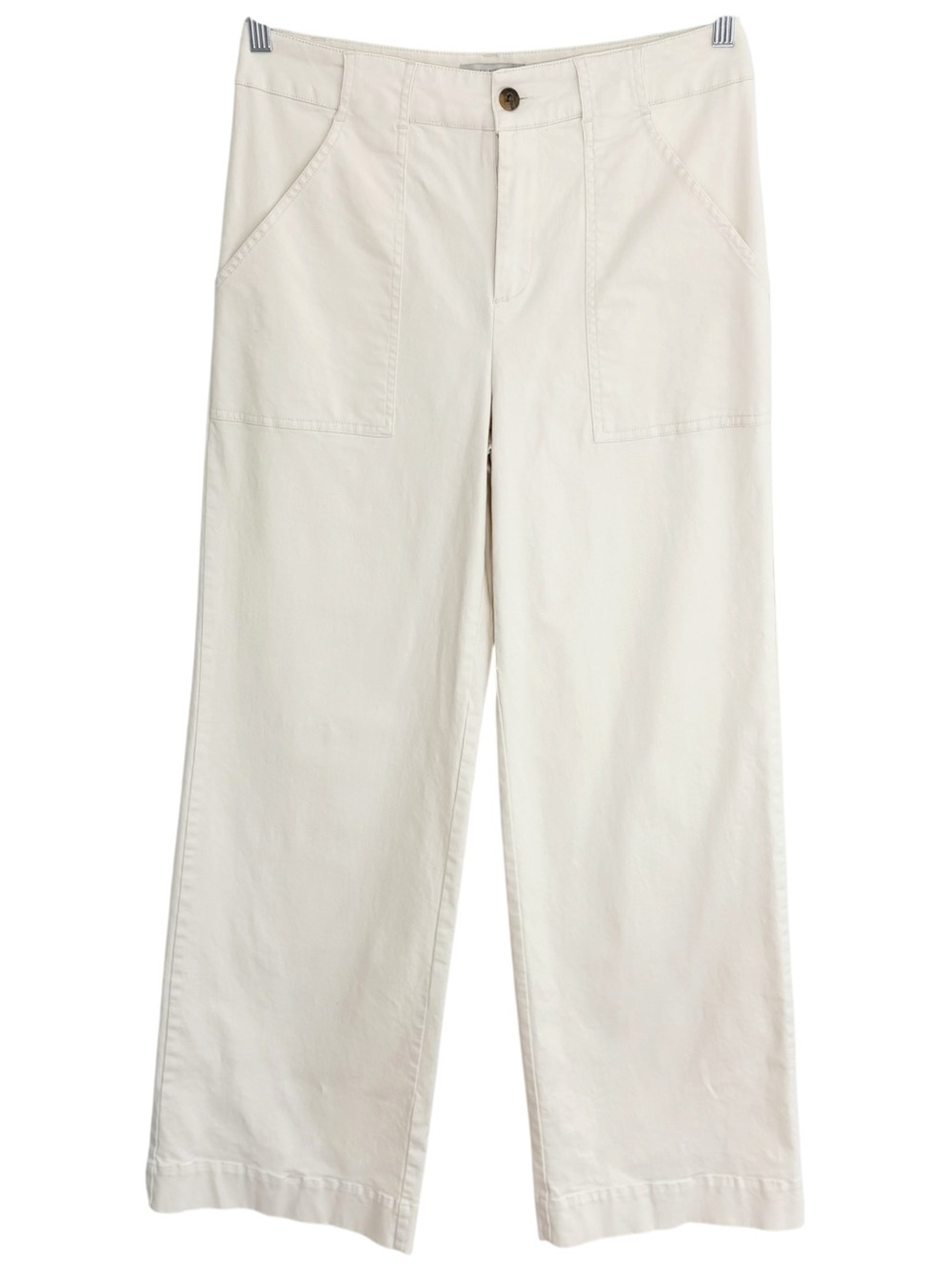NILI LOTAN x Target Ivory High Rise Wide Leg Cotton Trouser Pants 8 - Picture 2 of 9
